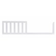 Pemberly Row Contemporary Toddler Bed Guardrail White Finish