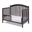 Pemberly Row Contemporary Toddler Bed Guardrail in Espresso Finish