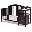 Pemberly Row Contemporary Toddler Bed Guardrail in Espresso Finish