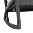 Pemberly Row Contemporary Patio Rocker in Black and White Finish