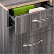 Pemberly Row Contemporary 4 Drawer File Cabinet in Gray Steel