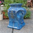 Pemberly Row Contemporary Wild Elephant Ceramic Garden Stool