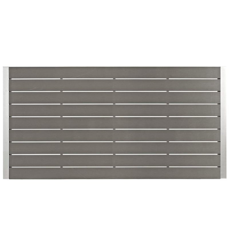 Pemberly Row 5-Piece Outdoor Patio Aluminum Dining Set in Silver/Black