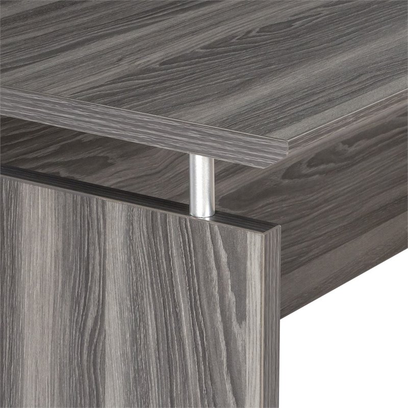Pemberley Row Gray Steel Computer Desk Rectangular 72