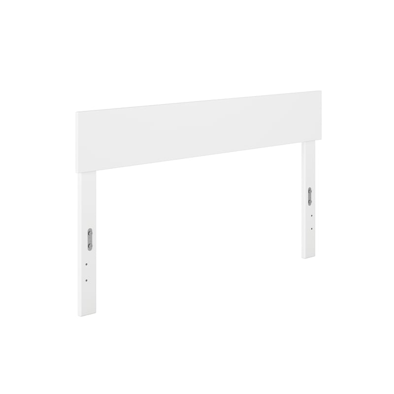 Pemberly Row Solid Wood Full Size Contemporary Headboard in White