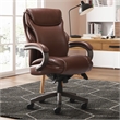 Pemberly Row Executive Office Chair with AIR Lumbar Technology Brown