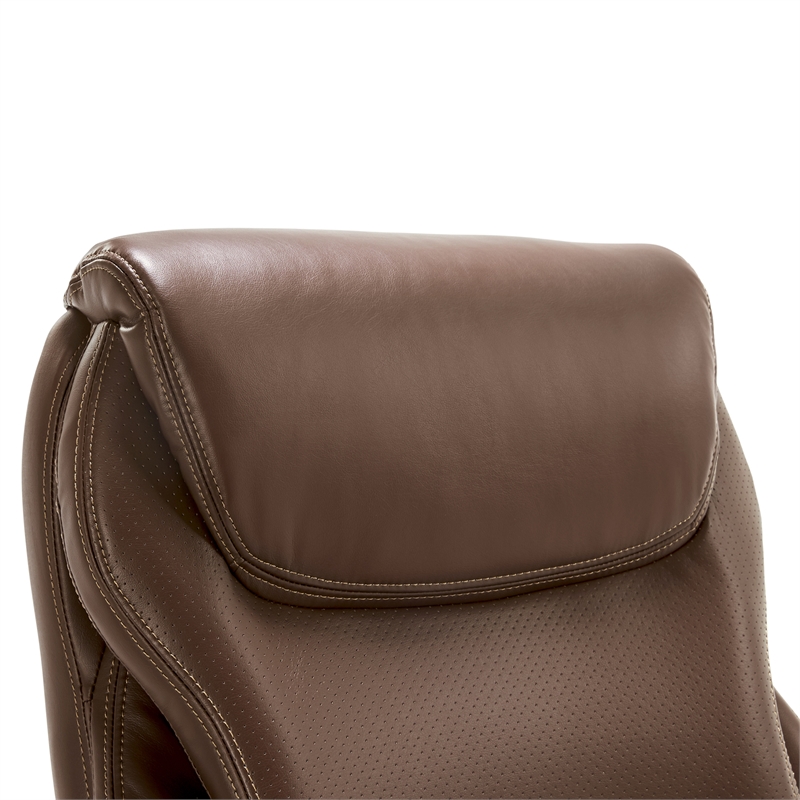 Pemberly Row Executive Office Chair with AIR Lumbar Technology Brown