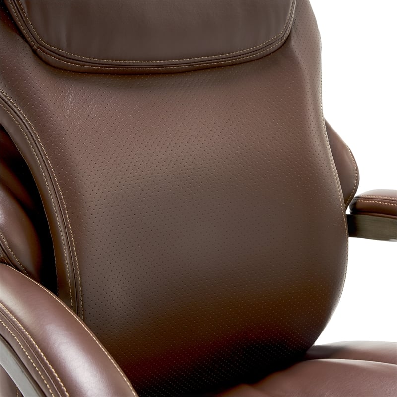Pemberly Row Executive Office Chair with AIR Lumbar Technology Brown