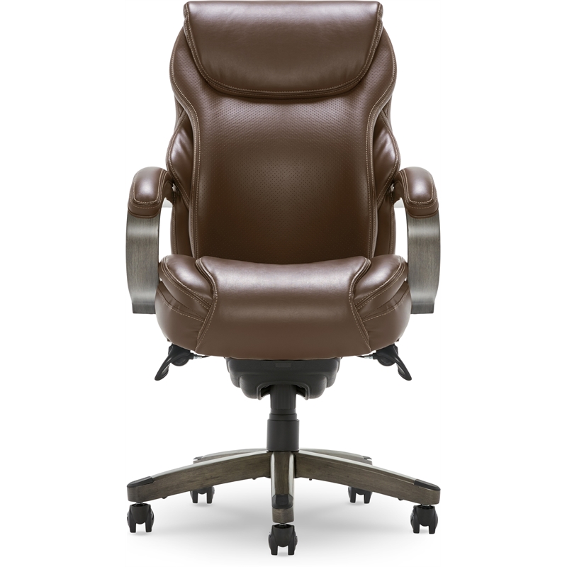 Pemberly Row Executive Office Chair with AIR Lumbar Technology Brown