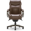 Pemberly Row Executive Office Chair with AIR Lumbar Technology Brown