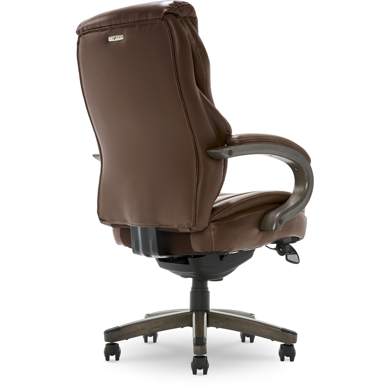 Pemberly Row Executive Office Chair with AIR Lumbar Technology Brown