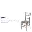 Pemberly Row Contemporary Premium Resin Stacking Chair in Pewter