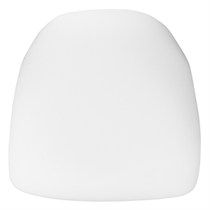 Pemberly Row Contemporary Hard Chiavari Fabric Seat Cushion in White