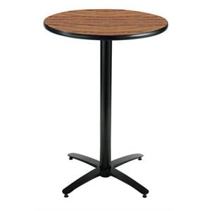Pemberly Row 36in Medium Oak Bistro Table with Arched X Base
