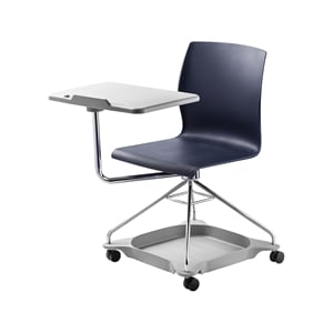 Pemberly Row 34&quot Ergonomically Designed Modern Plastic Chair in Blue