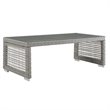 Pemberly Row 6-Piece Outdoor Patio Wicker Rattan Set in Gray/White