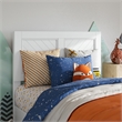 Pemberly Row Contemporary Twin Solid Wood Headboard in White