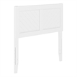 Pemberly Row Contemporary Twin Solid Wood Headboard in White