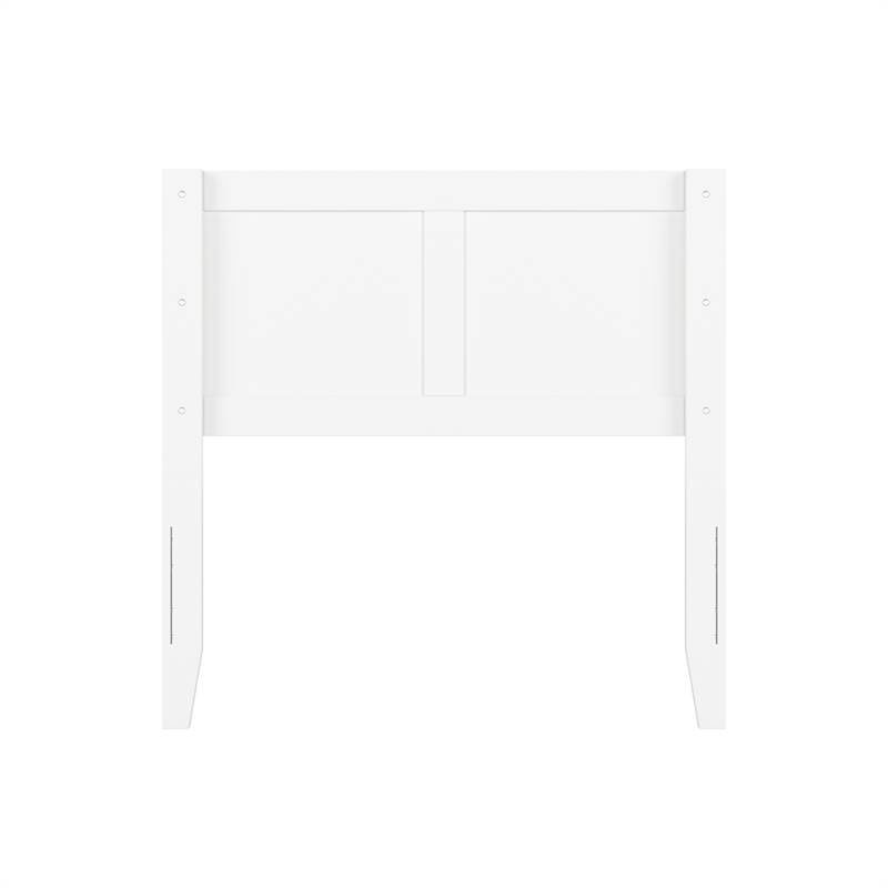 Pemberly Row Contemporary Twin Solid Wood Headboard in White