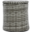 Pemberly Row Contemporary Outdoor Side Table with Storage Gray