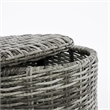 Pemberly Row Contemporary Outdoor Side Table with Storage Gray