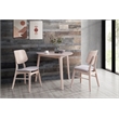 Pemberly Row Contemporary 3-piece Wood Dining Set in White Ash