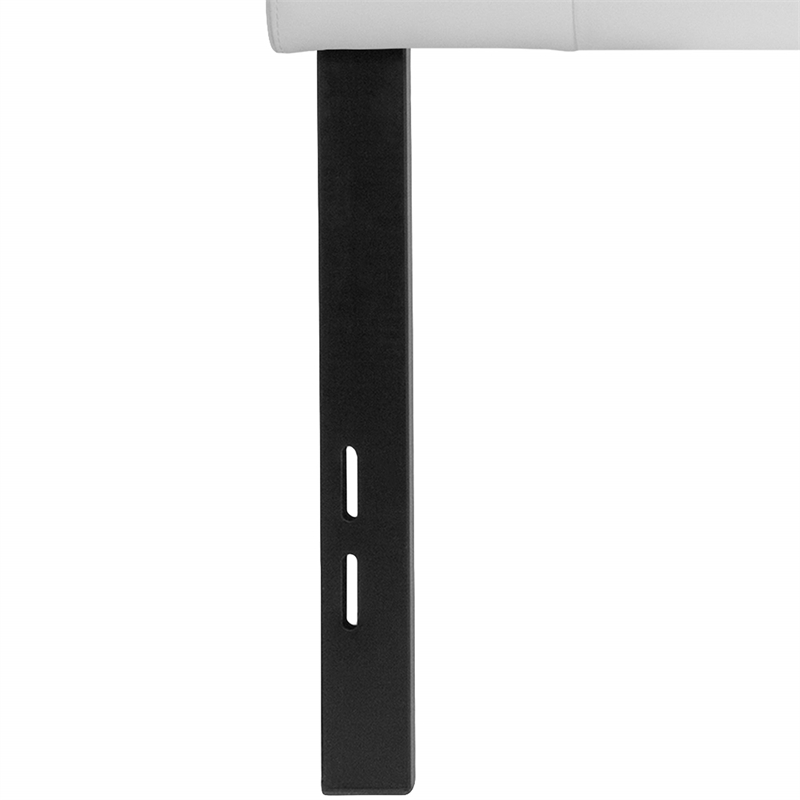 Pemberly Row Contemporary Upholstered Full Panel Headboard in White