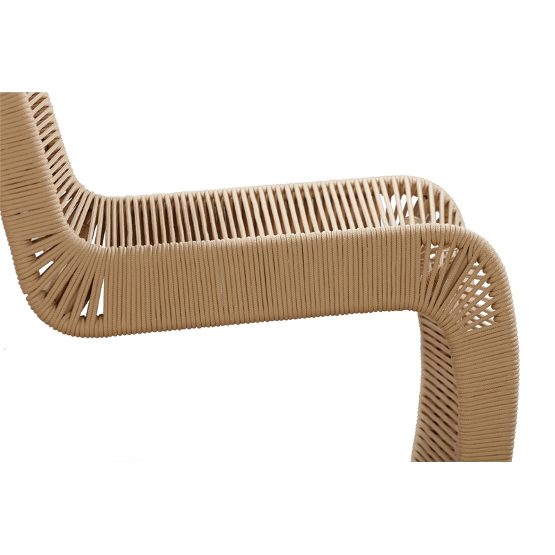 Pemberly Row Rope and Metal Counter Stool in Tan Finish Set of 2