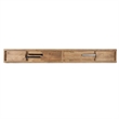 Pemberly Row Folding Wood Dining Bench in Antique Rustic Brown