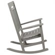 Pemberly Row Contemporary All-Weather Poly Resin Rocking Chair in Gray