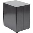 Pemberly Row 3 Drawer Smooth Modern Mobile File Cabinet in Black