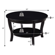 Pemberly Row Set of 3 - 2 Round End Tables and Coffee Table in Mahogany Wood