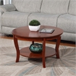 Pemberly Row Set of 3 - 2 Round End Tables and Coffee Table in Mahogany Wood