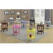 Pemberly Row Set of 3 - 2 Round End Tables and Coffee Table in Mahogany Wood