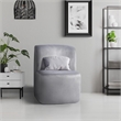 Pemberly Row Modern Glamour Velvet Slipper Accent Chair in Gray