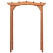 Pemberly Row Contemporary Wood Lattice Design Arbor in Medium Brown