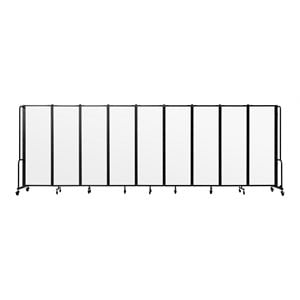 Pemberly Row 6ft Modern Metal Room Divider with 9 Sections in Clear