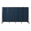 Pemberly Row 6ft Modern Metal Room Divider with 5 Sections in Blue