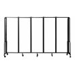Pemberly Row 6ft Modern Metal Room Divider with 5 Sections in Clear
