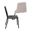 Pemberly Row Modern Wood Tablet Right Arm For Stack Chair in Gray Nebula