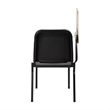 Pemberly Row Modern Wood Tablet Right Arm For Stack Chair in Gray Nebula