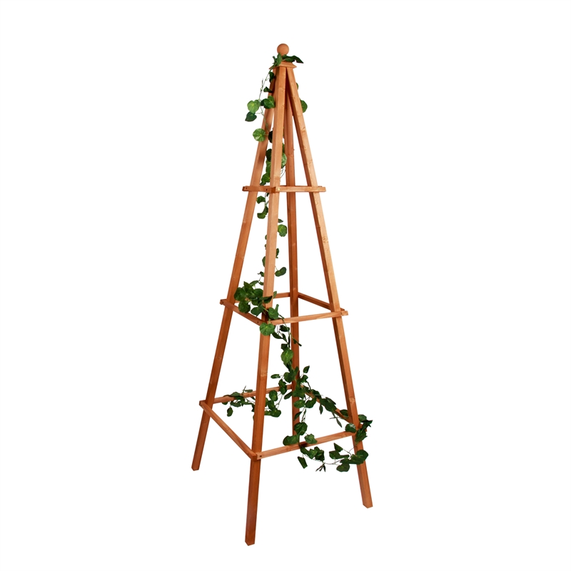 Pemberly Row Contemporary Medium Brown Cedar Large Trellis