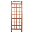Pemberly Row Medium Brown Cedar Arched Square Lattice Trellis