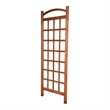Pemberly Row Medium Brown Cedar Arched Square Lattice Trellis