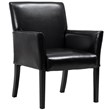 Pemberly Row Guest & Reception Chairs w/ Wood Leg in Black (Set of 2)