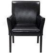 Pemberly Row Guest & Reception Chairs w/ Wood Leg in Black (Set of 2)