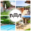 Pemberly Row 8 Pieces Rattan Patio Furniture Set with Cushion in White/Brown