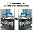 Pemberly Row Contemporary Pine and MDF Corner Computer Desk in Black