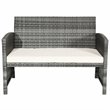 Pemberly Row 4 Pieces Patio Furniture Set with Cushion Seat in Mix Gray