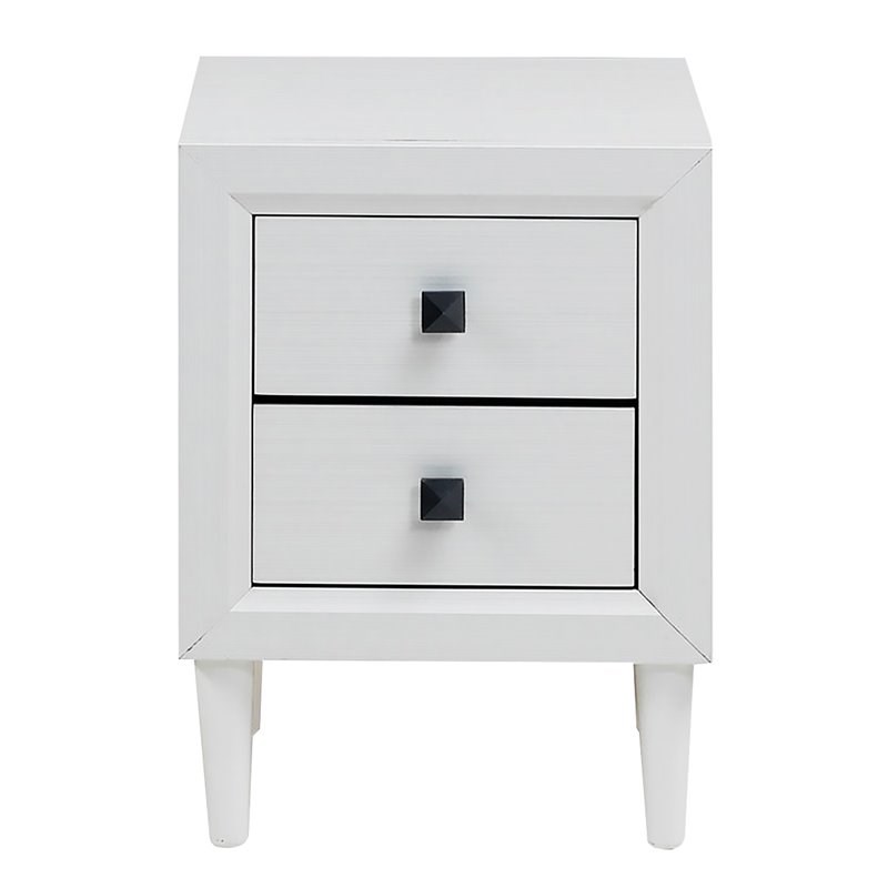 Pemberly Row Contemporary Engineered Wood Nightstands in White (Set of 2)